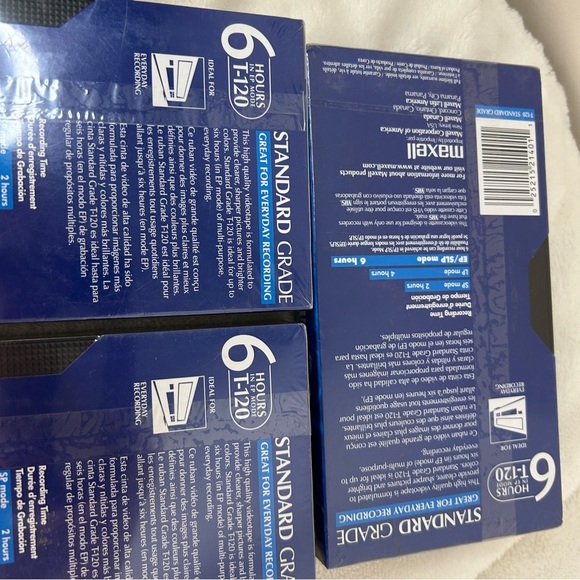 Maxell Video Cassette VHS T-120 6HRS Tapes NWT 3PC Bundle - Picture 13 of 13